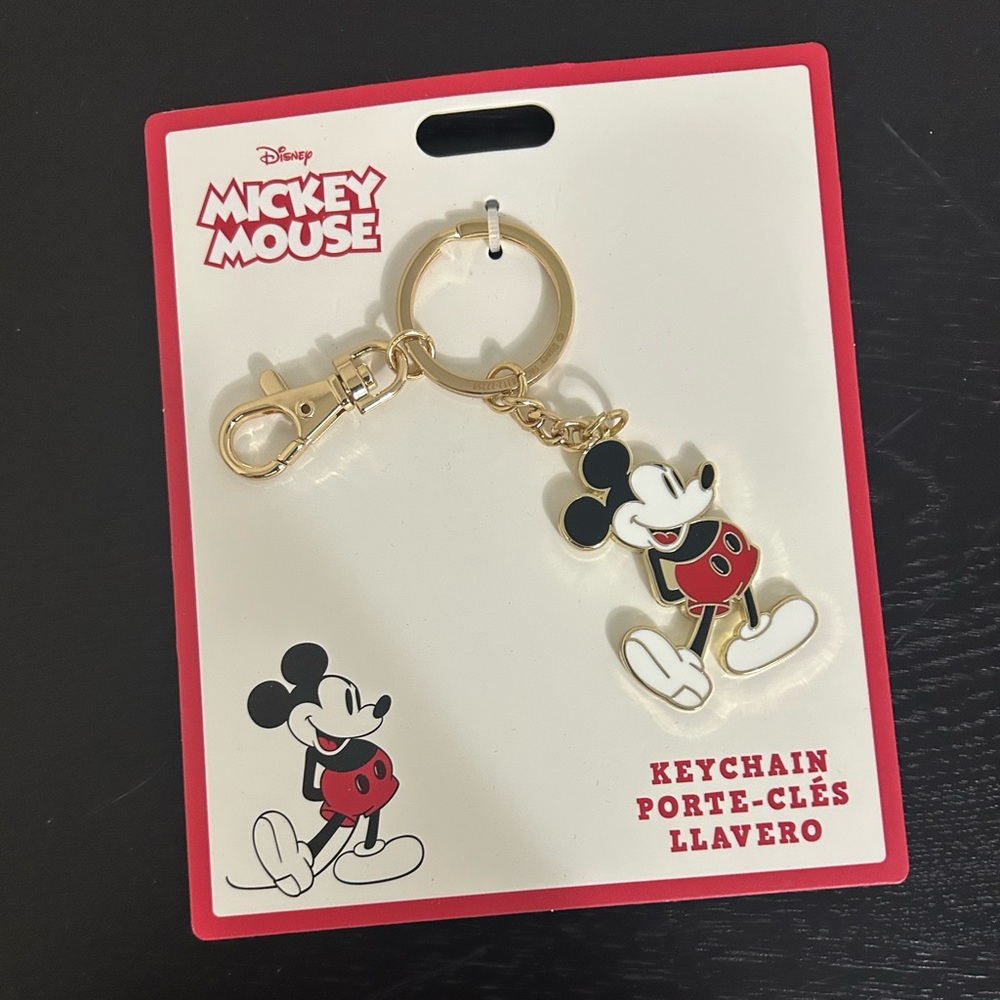 Mickey Mouse Gold Keychain